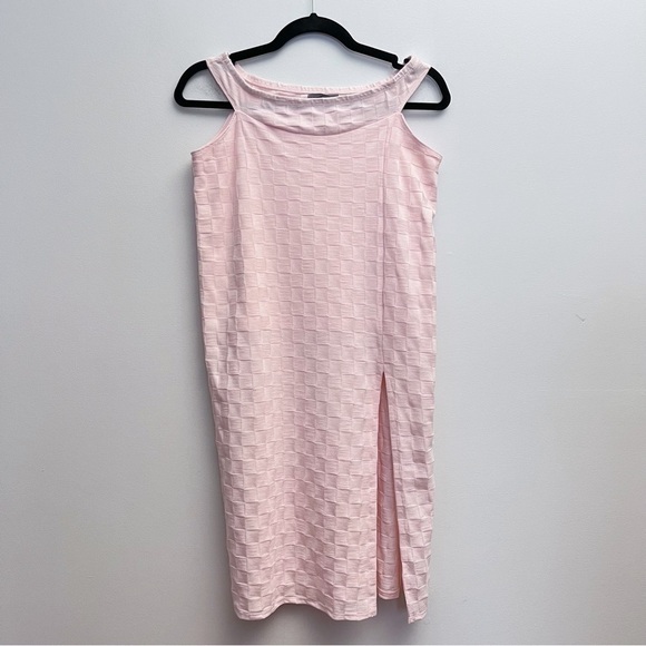 Urban Outfitters Light Pink Delia V Strap Knit Midi Skirt NWOT Medium - Picture 1 of 7